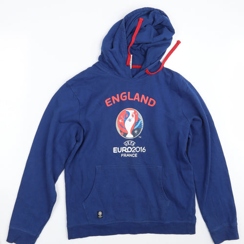 Euro 2016 Mens Blue   Pullover Hoodie Size M  - England Euro 016