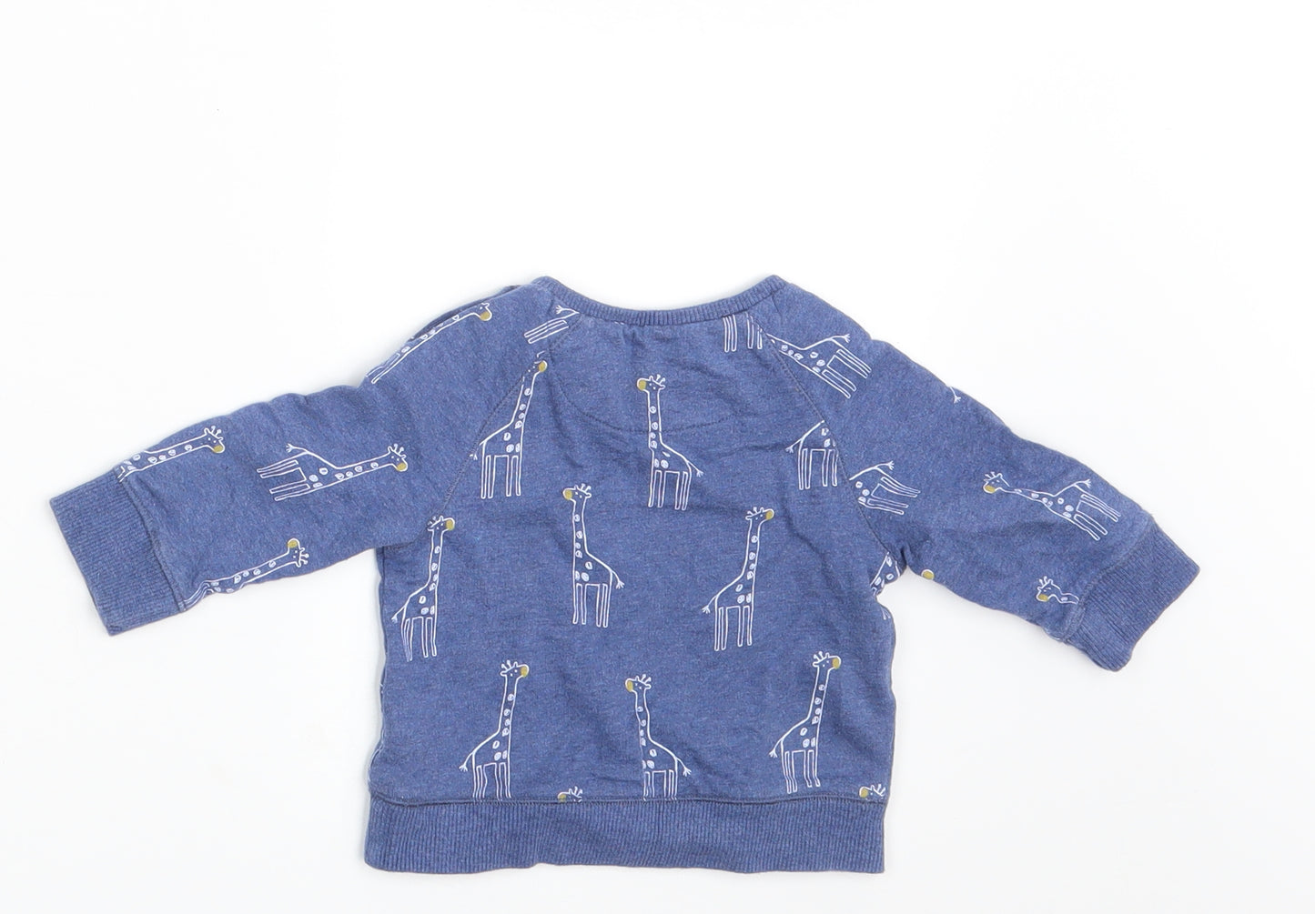 Mini Club Baby Blue Animal Print  Pullover Jumper Size 0-3 Months