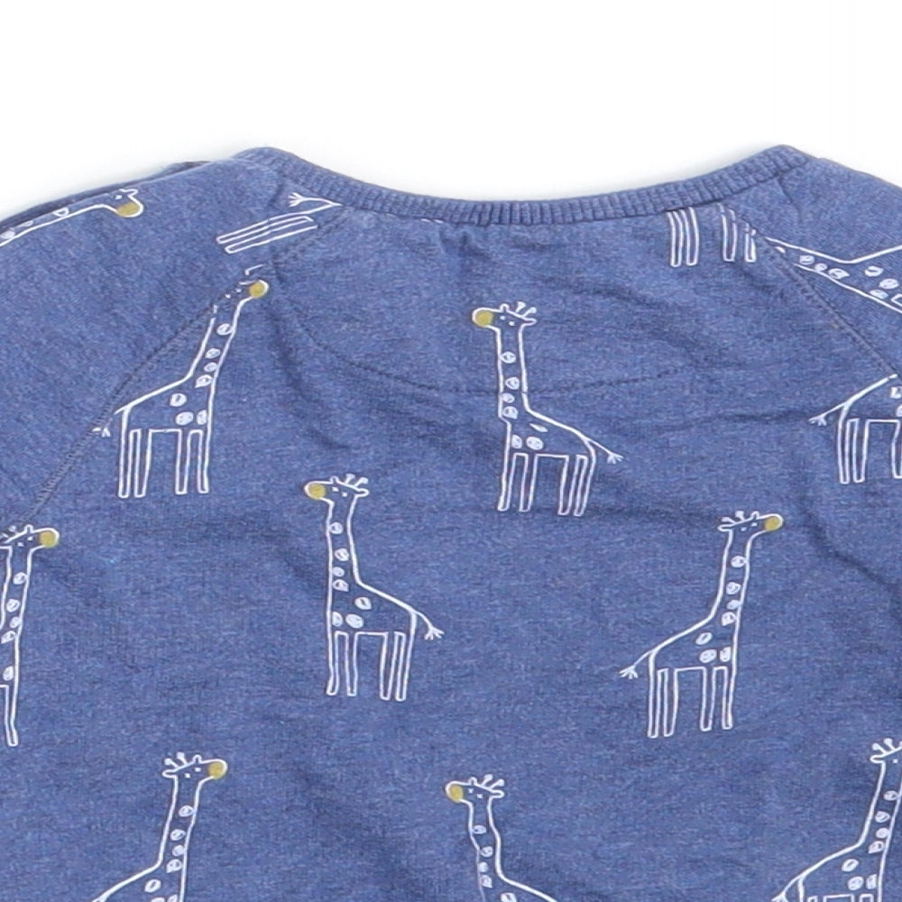 Mini Club Baby Blue Animal Print  Pullover Jumper Size 0-3 Months