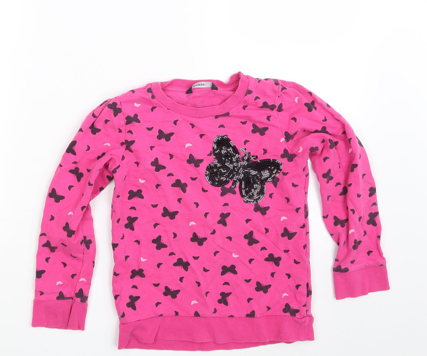 George Girls Pink Animal Print  Pullover Jumper Size 8-9 Years