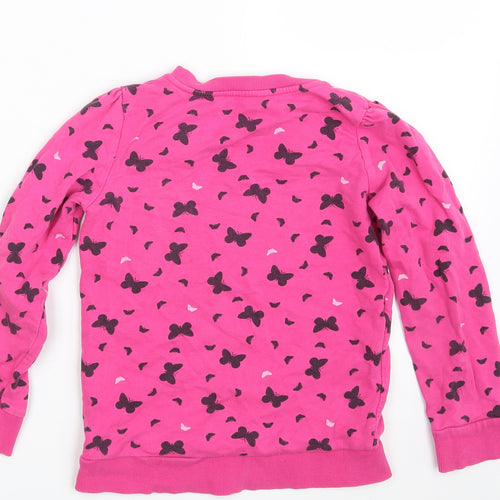 George Girls Pink Animal Print  Pullover Jumper Size 8-9 Years