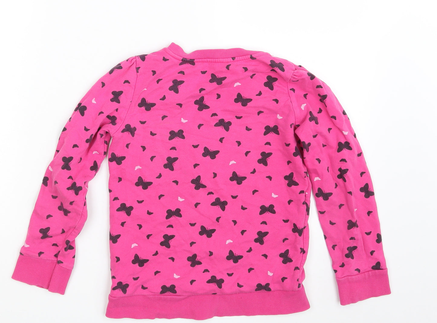 George Girls Pink Animal Print  Pullover Jumper Size 8-9 Years