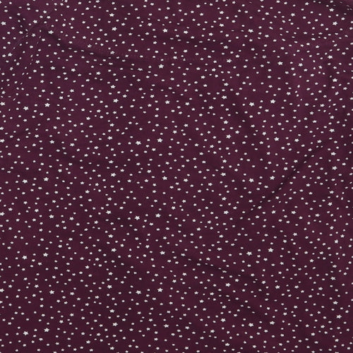 LOVE TO LOUNGE Womens Purple Spotted  Pullover Sweatshirt Size 10