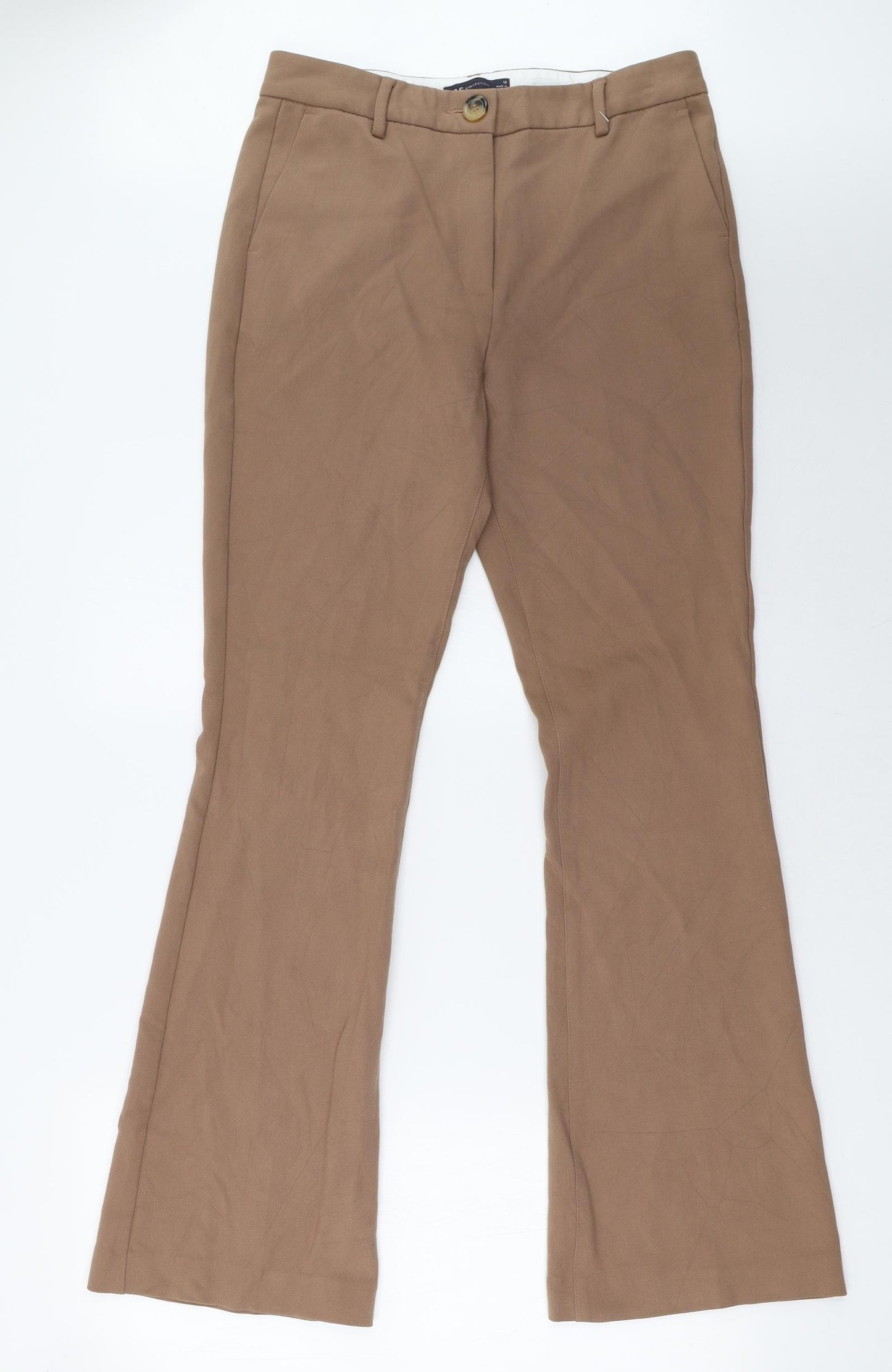 Marks and Spencer Womens Brown   Trousers  Size 12 L33 in