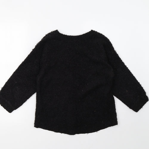 Topshop Womens Black   Pullover Sweatshirt Size 8