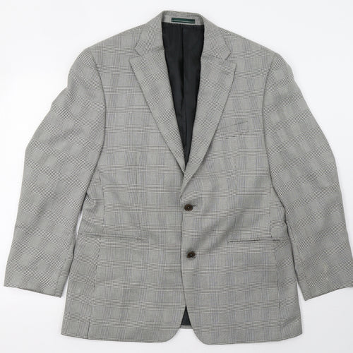 green woods Womens Grey Check  Jacket Blazer Size 40