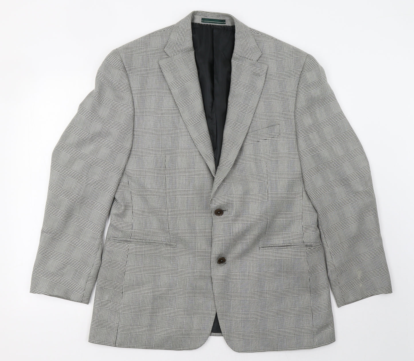 green woods Womens Grey Check  Jacket Blazer Size 40