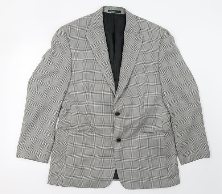 green woods Womens Grey Check  Jacket Blazer Size 40
