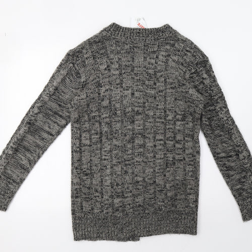 happit Womens Grey  Knit Cardigan Jumper Size L