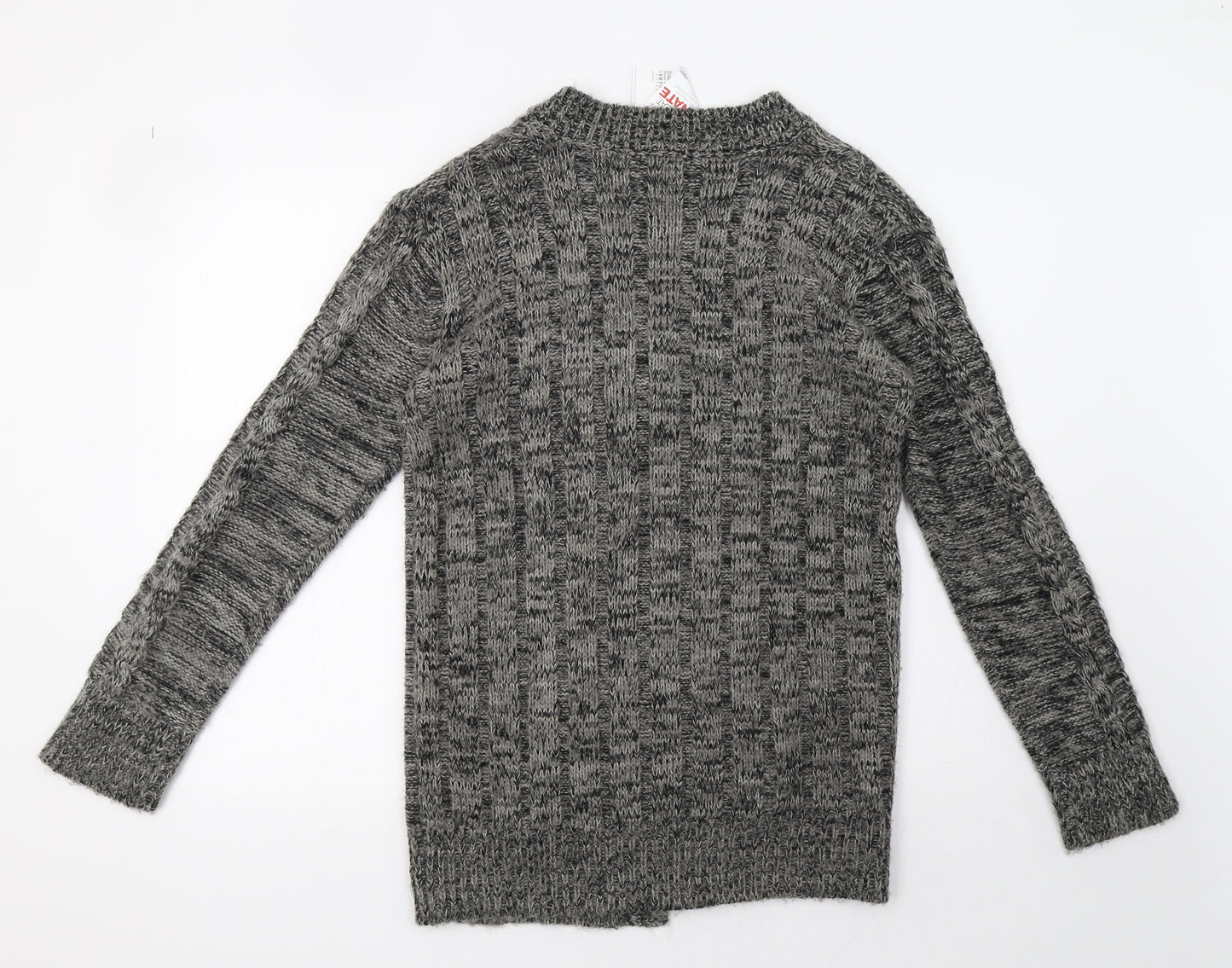 happit Womens Grey  Knit Cardigan Jumper Size L