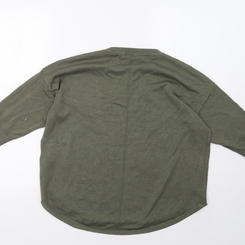 fransa Womens Green   Pullover Sweatshirt Size L