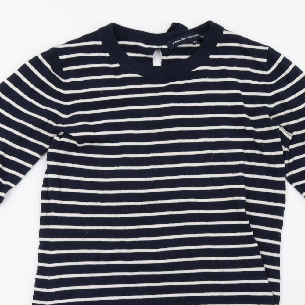 French Connection Womens Blue Striped  Jumper Dress  Size 10