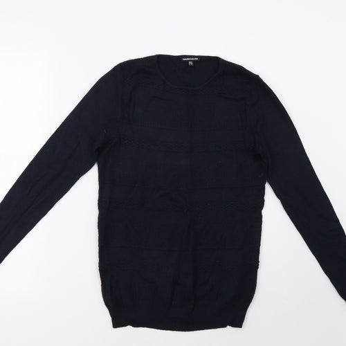 Warehouse Womens Blue   Pullover Sweatshirt Size 8