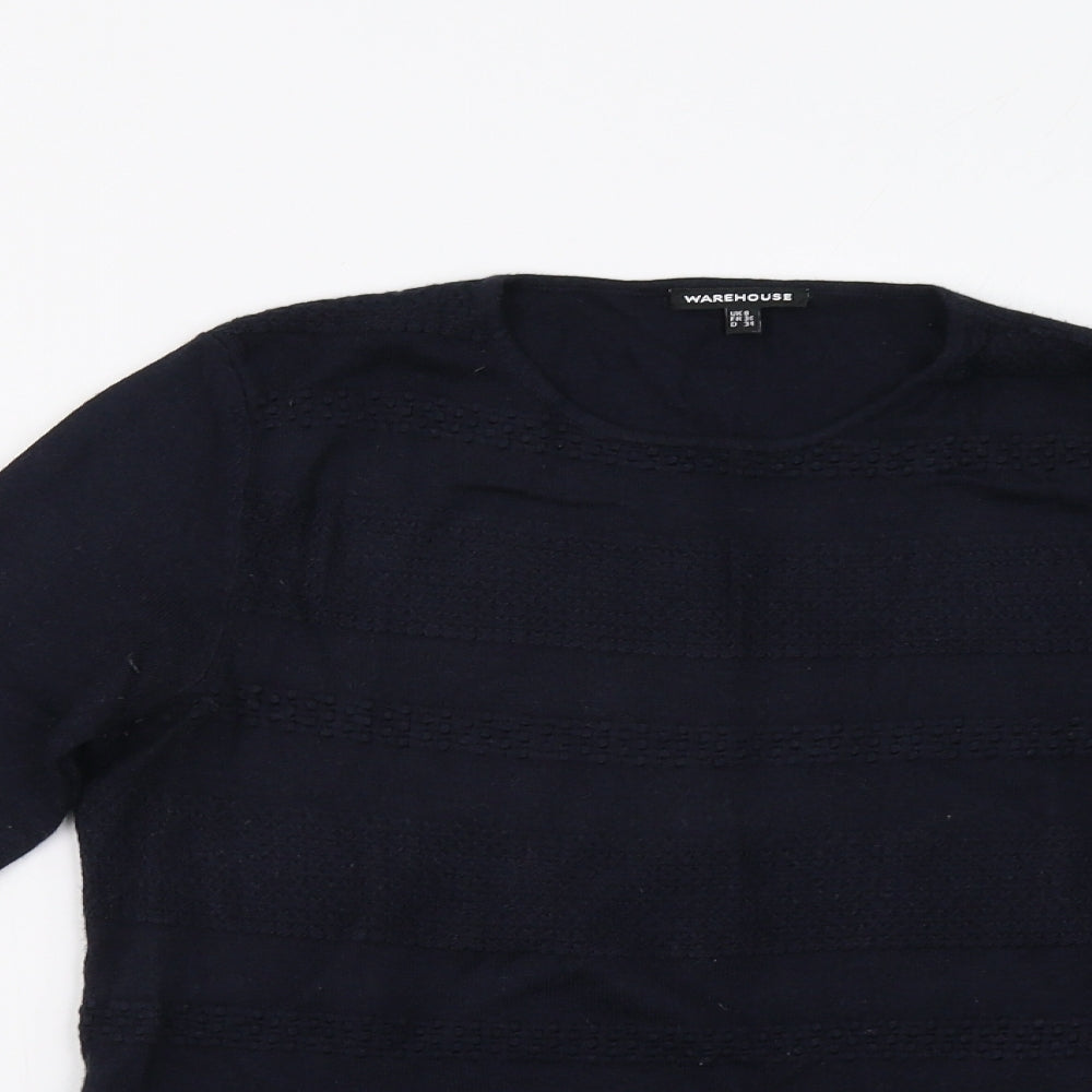 Warehouse Womens Blue   Pullover Sweatshirt Size 8