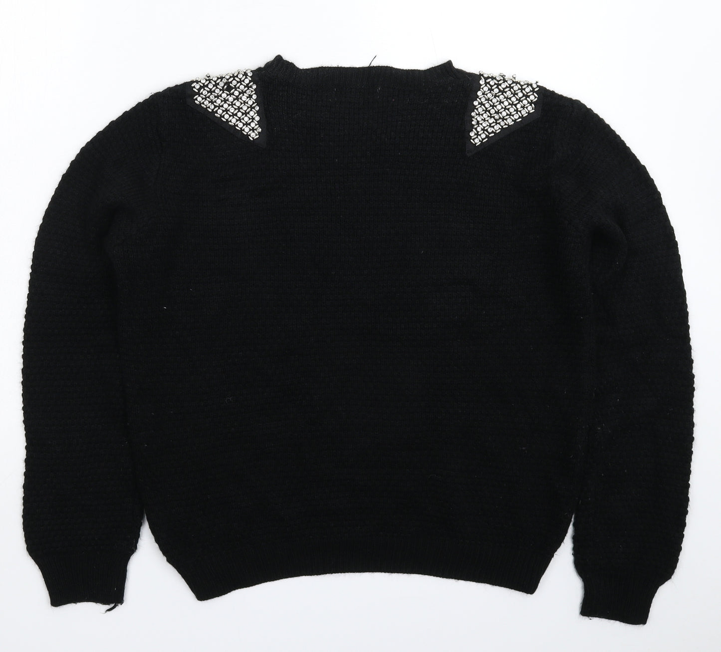 Select Womens Black  Knit Pullover Jumper Size 14