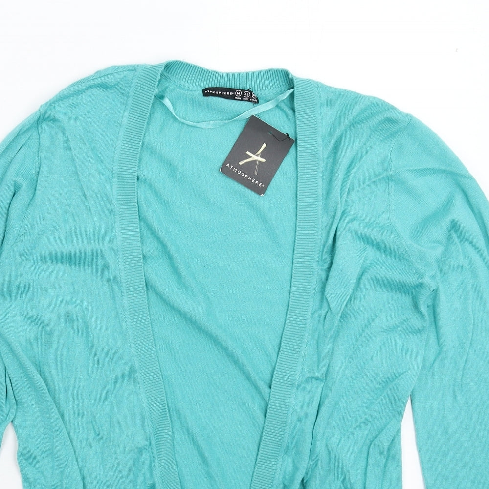 Atmosphere Womens Green  Knit Cardigan Jumper Size 14