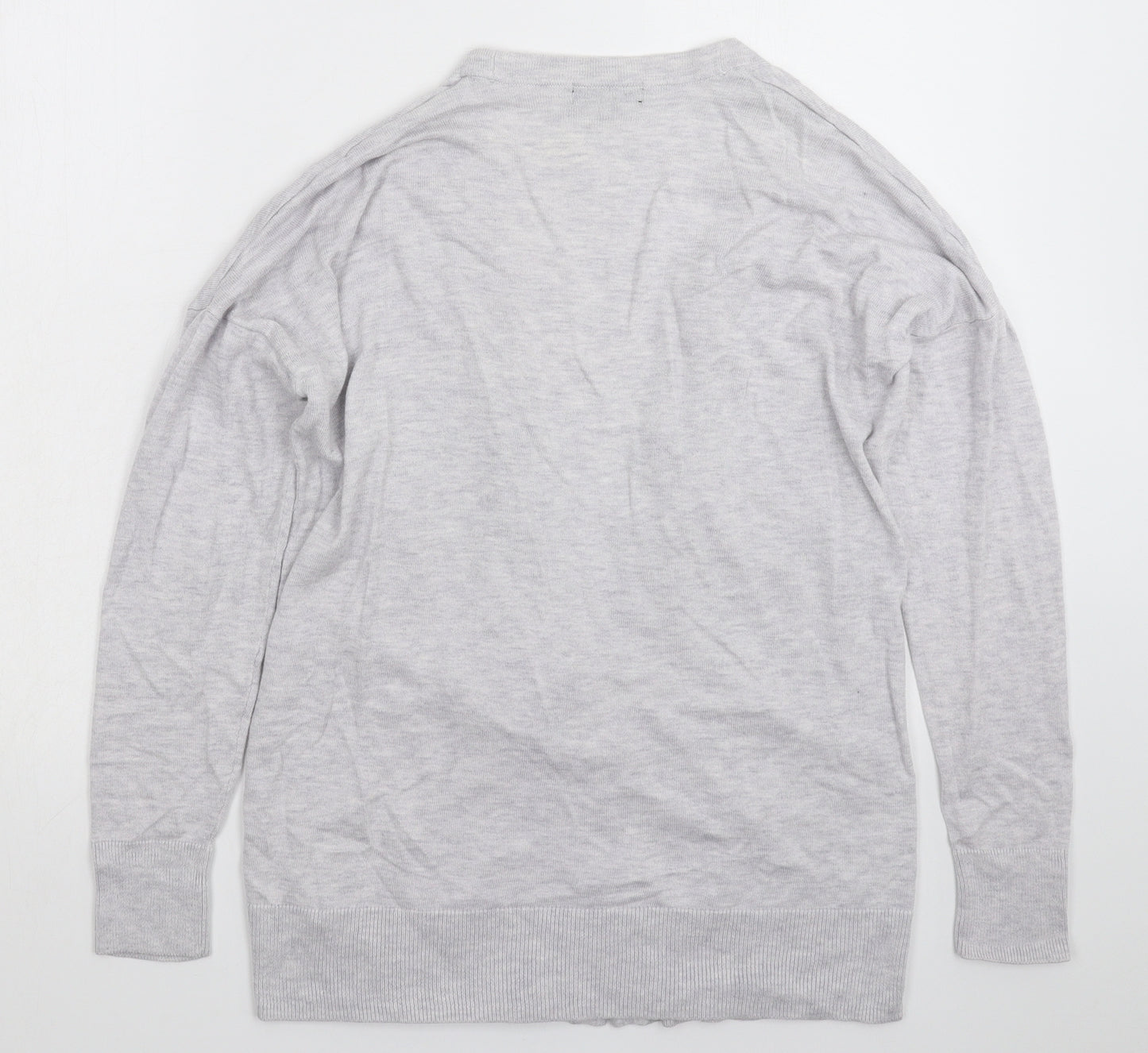 F&F Womens Grey  Knit Cardigan Jumper Size 12