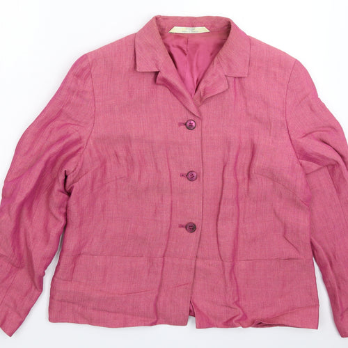Marks and Spencer Womens Pink   Jacket Blazer Size 14