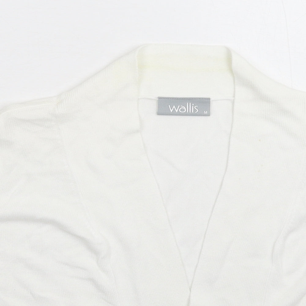 Wallis Womens White  Knit Cardigan Jumper Size M
