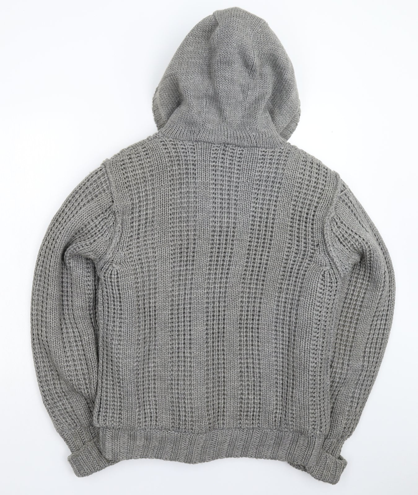 Dissident Mens Grey  Knit Jacket Coatigan Size L