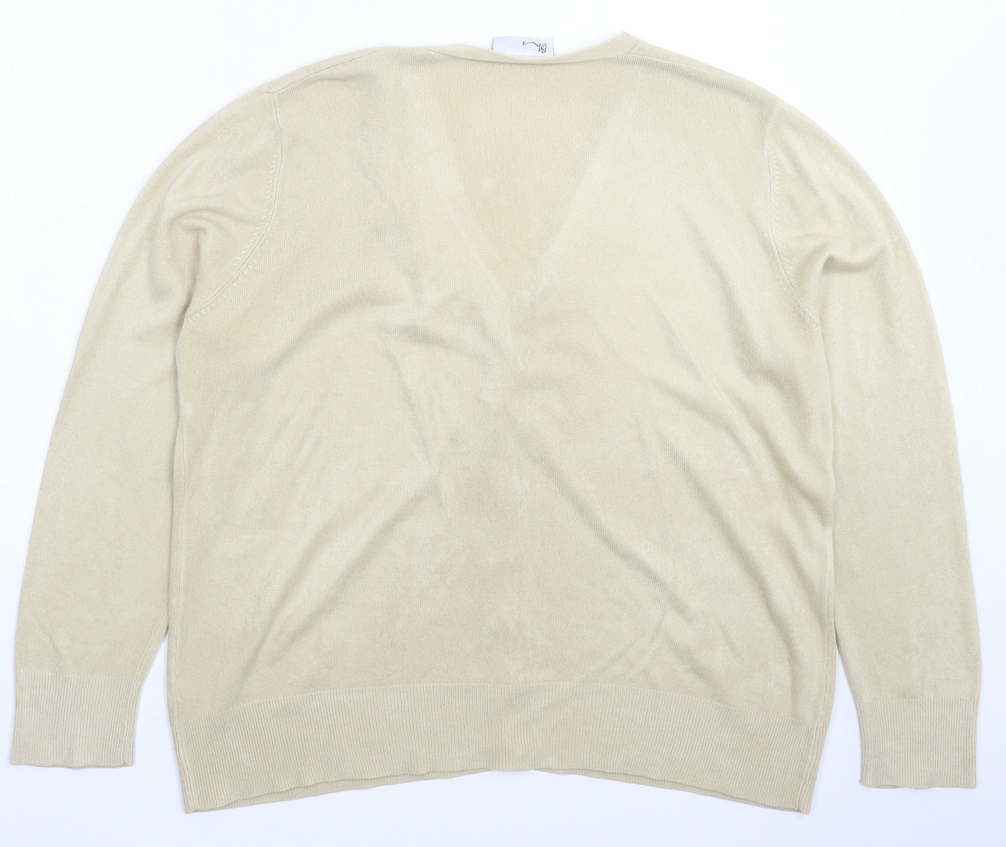 BHS Womens Beige  Knit Cardigan Jumper Size 20