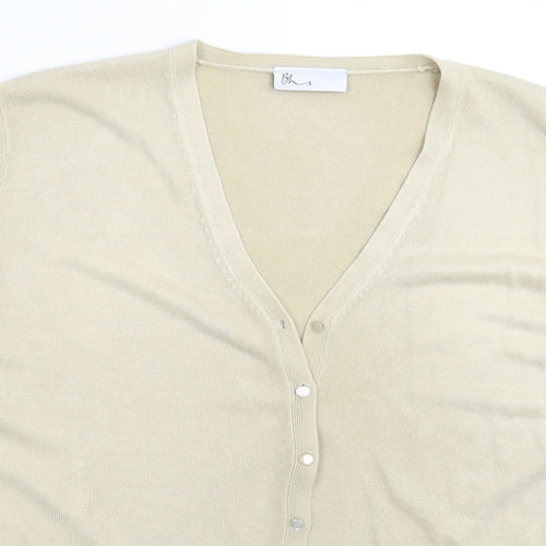 BHS Womens Beige  Knit Cardigan Jumper Size 20