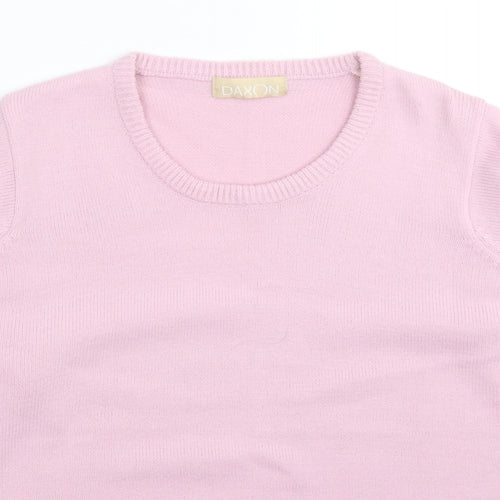 Daxon Womens Pink  Knit Pullover Jumper Size 18