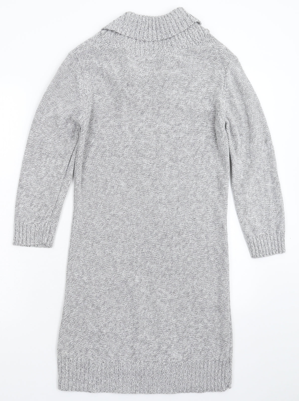 M&Co Womens Grey  Knit Jumper Dress  Size S