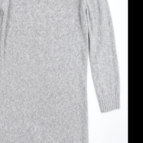 M&Co Womens Grey  Knit Jumper Dress  Size S