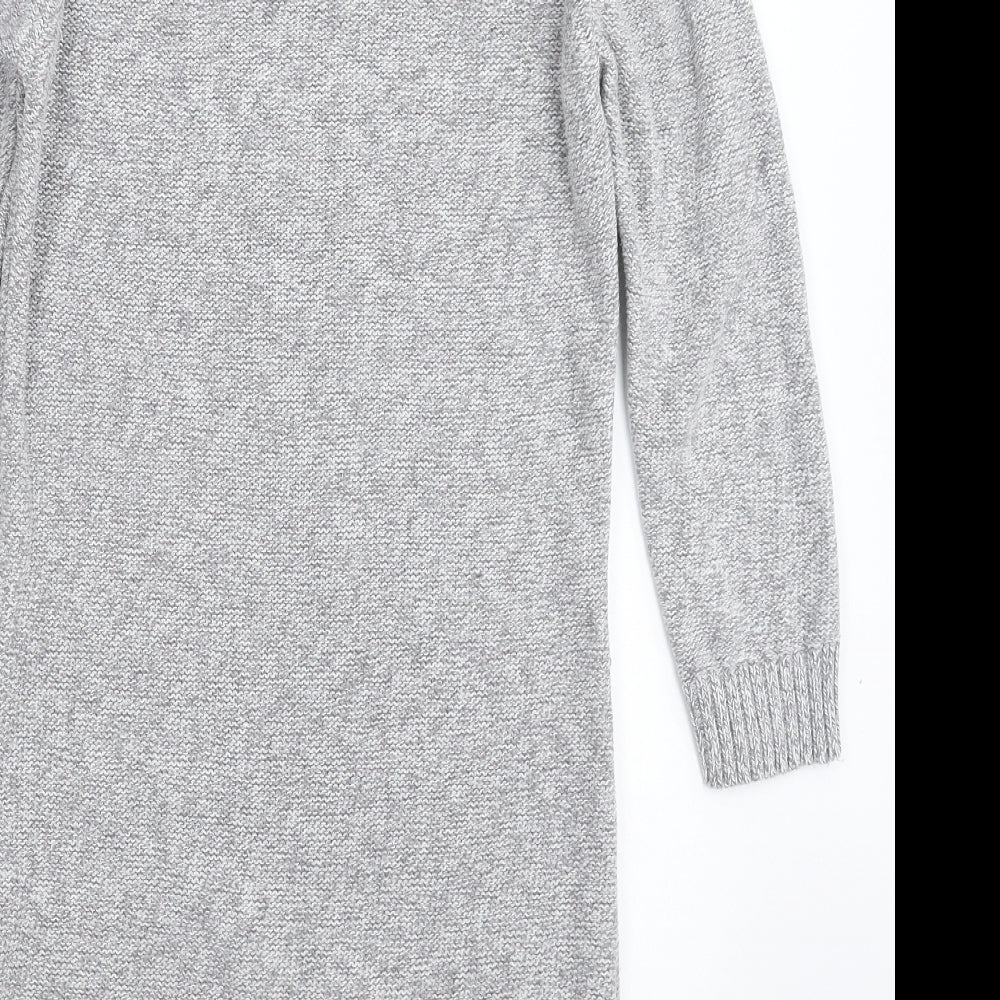 M&Co Womens Grey  Knit Jumper Dress  Size S