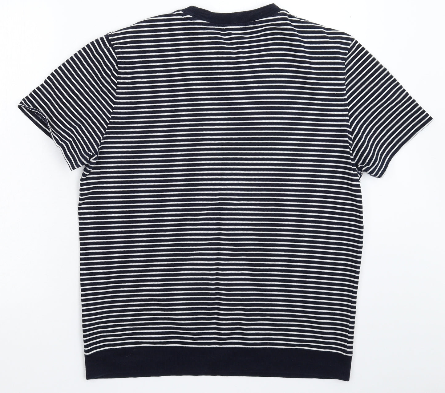 Reiss Mens Blue Striped   T-Shirt Size L