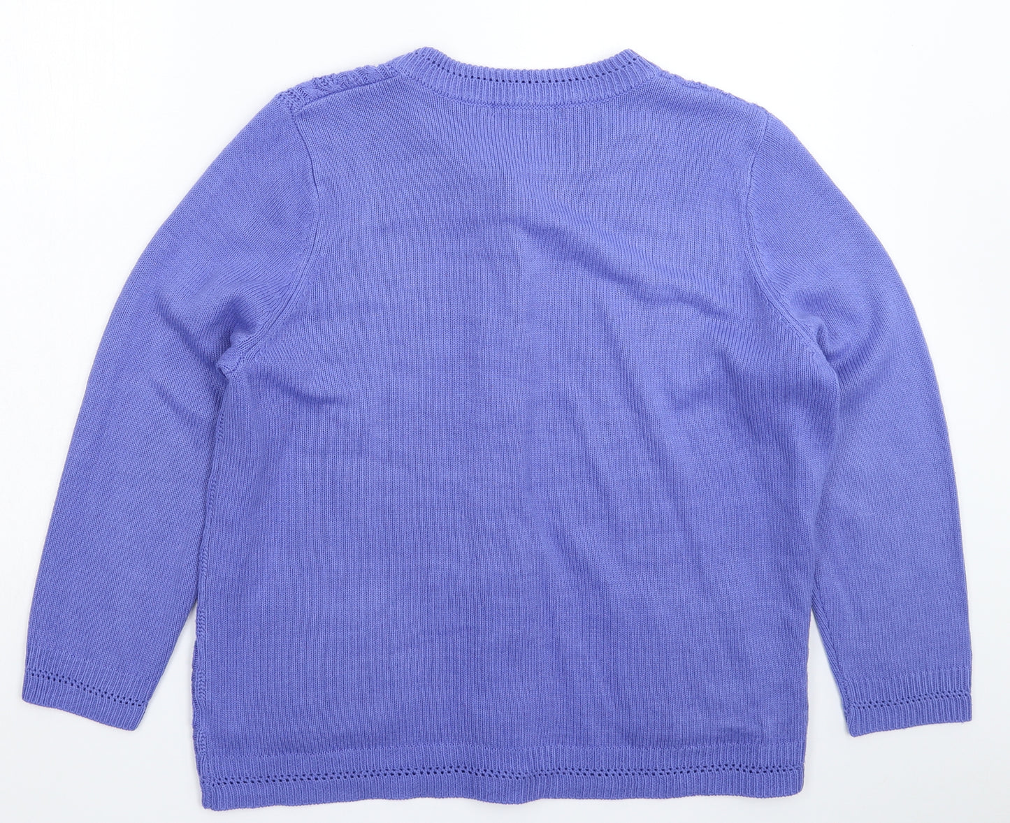 BM Womens Blue  Knit Cardigan Jumper Size L