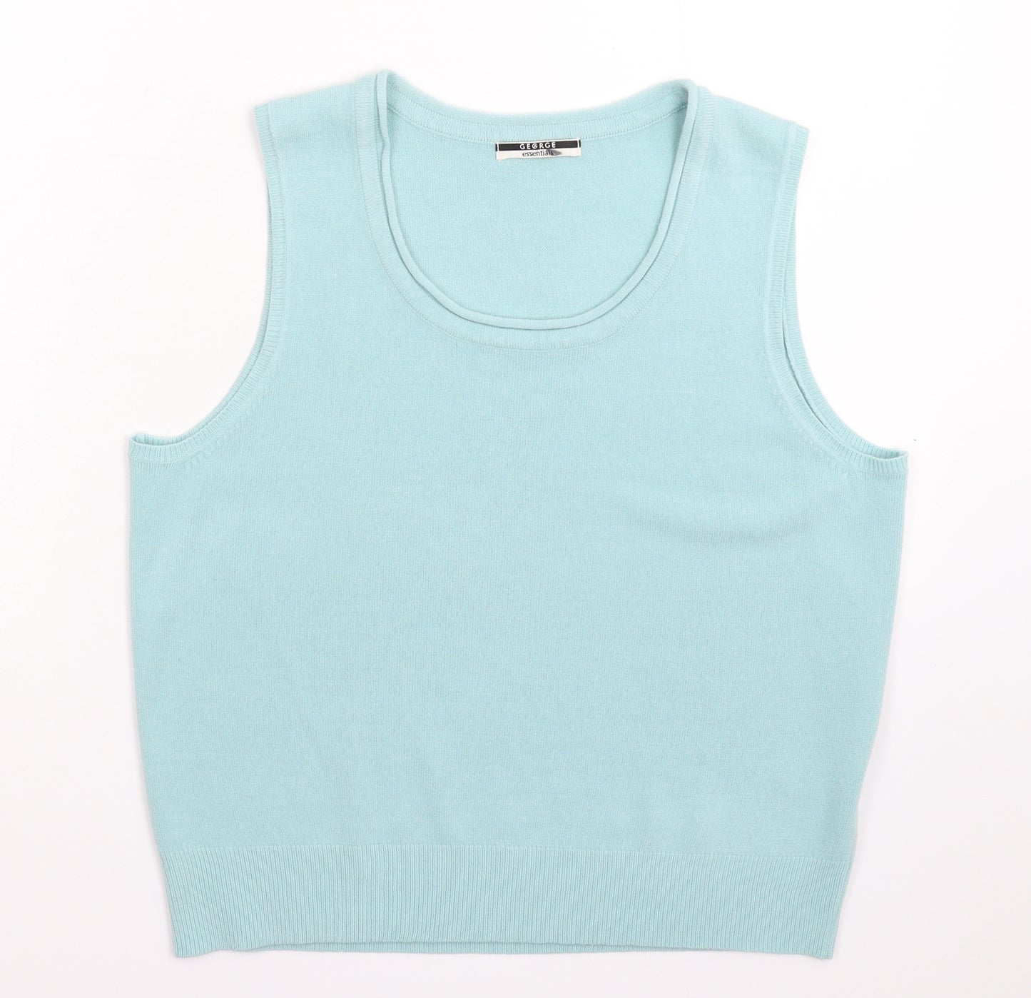 George Womens Blue  Knit Vest Jumper Size 16