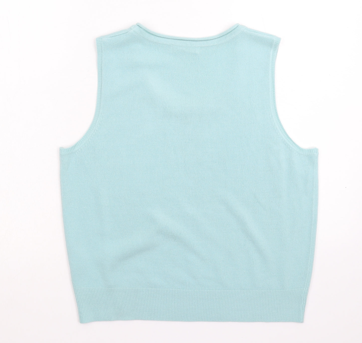 George Womens Blue  Knit Vest Jumper Size 16