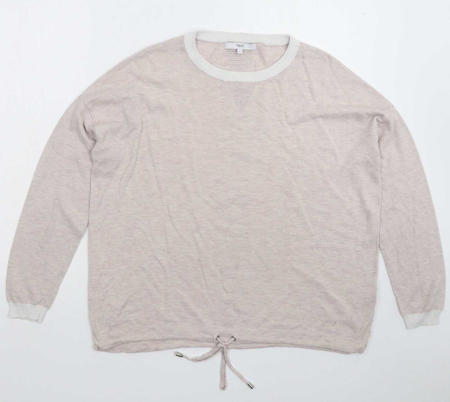 NEXT Womens Grey  Knit Pullover Jumper Size 14  - Oversized
