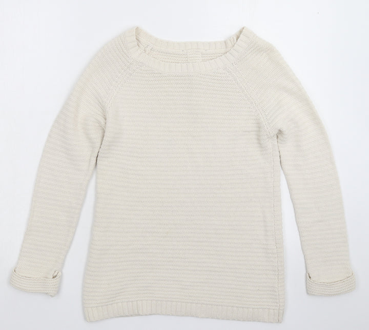 Wallis Womens White Knit Pullover Jumper Size S