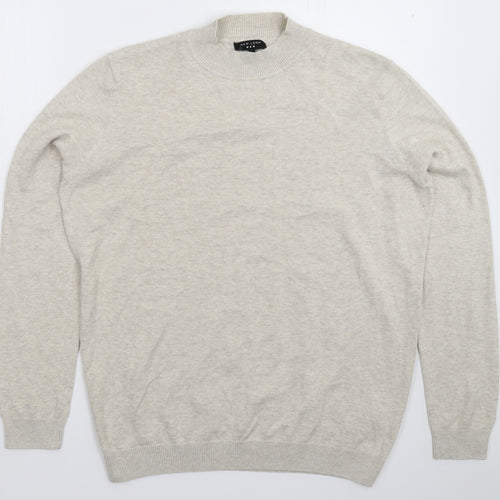 New Look Mens Grey  Knit Pullover Jumper Size L