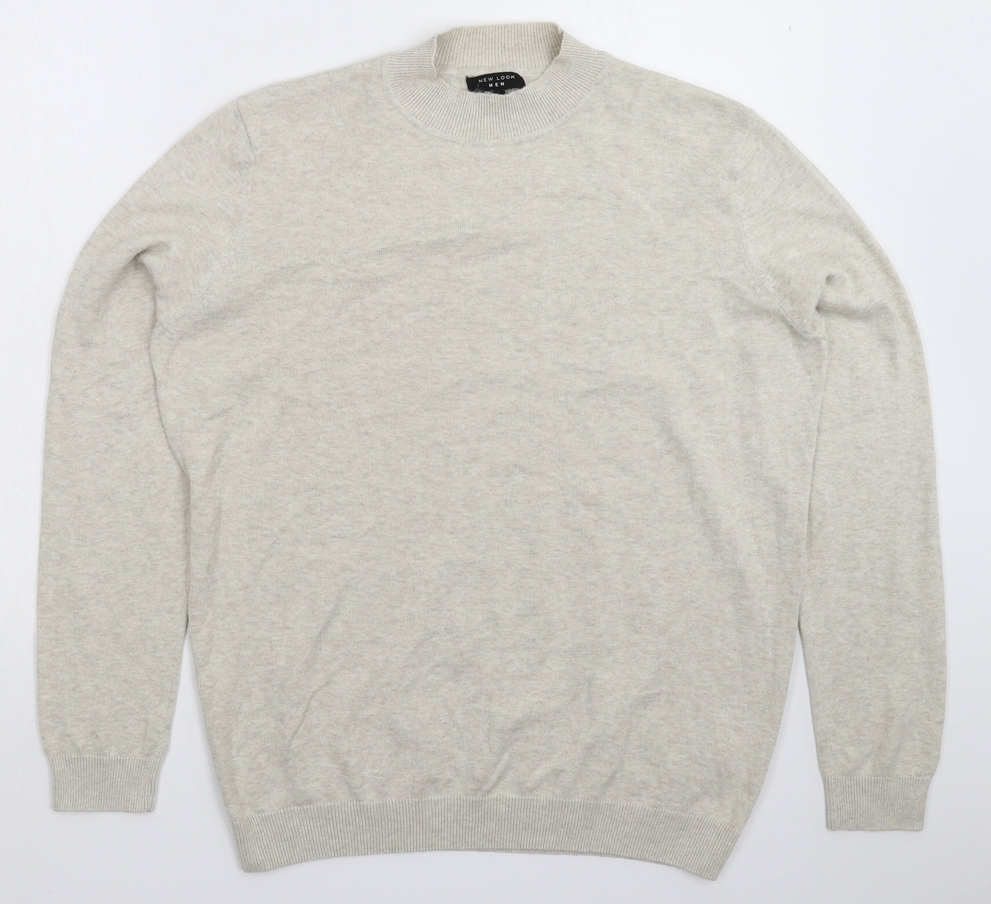 New Look Mens Grey  Knit Pullover Jumper Size L