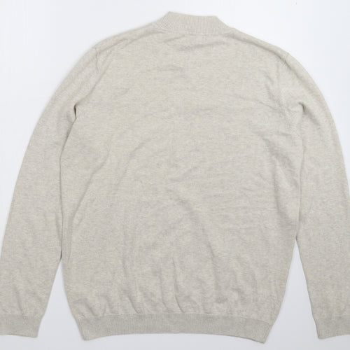New Look Mens Grey  Knit Pullover Jumper Size L