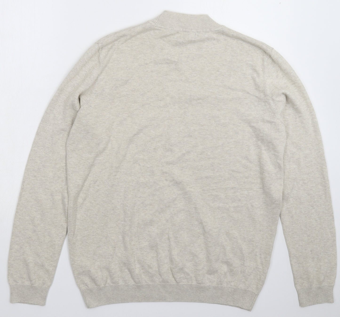 New Look Mens Grey  Knit Pullover Jumper Size L