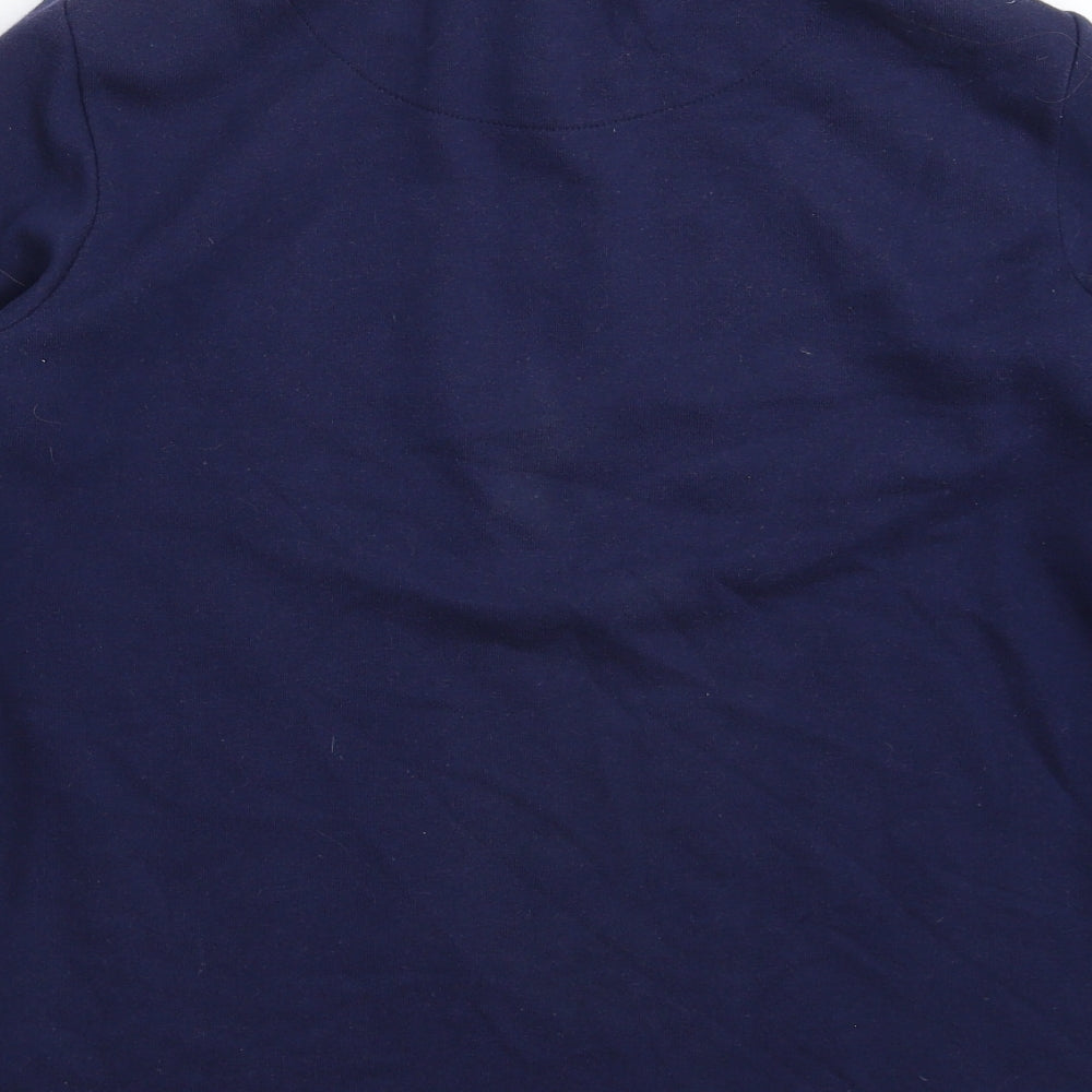 Land & Sea Womens Blue Striped  Pullover Sweatshirt Size 12
