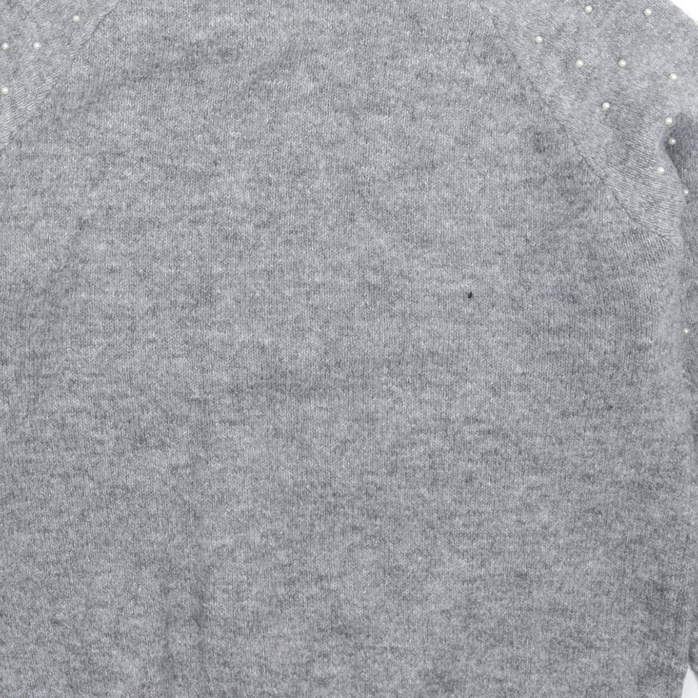 Papaya Womens Grey  Knit Pullover Jumper Size L