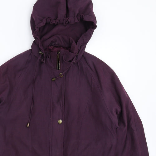 BHS Womens Purple   Parka Coat Size 10