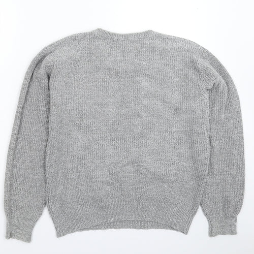 Spider Womens Grey  Knit Pullover Jumper Size XL