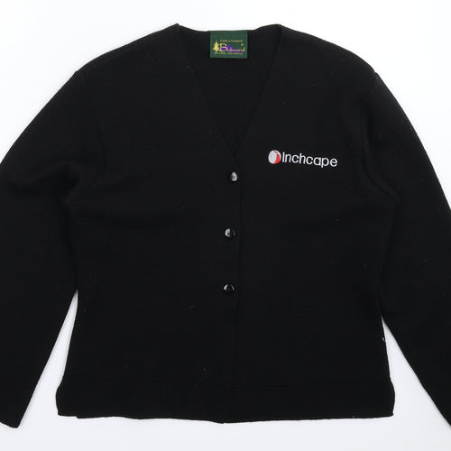 Balmoral Womens Black  Knit Cardigan Jumper Size M