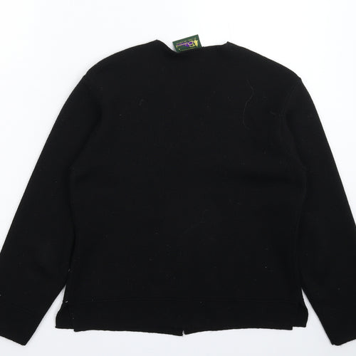 Balmoral Womens Black  Knit Cardigan Jumper Size M