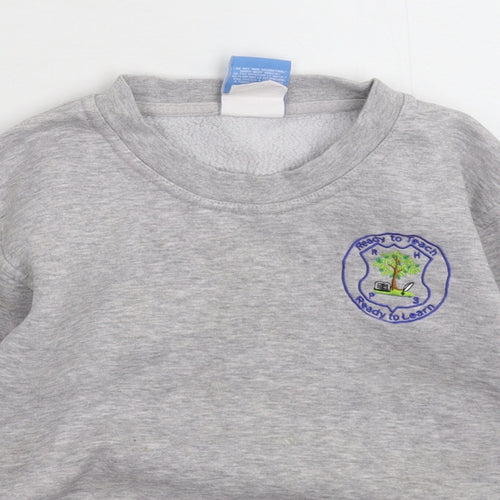 Uneek Boys Grey   Pullover Sweatshirt Size 7-8 Years
