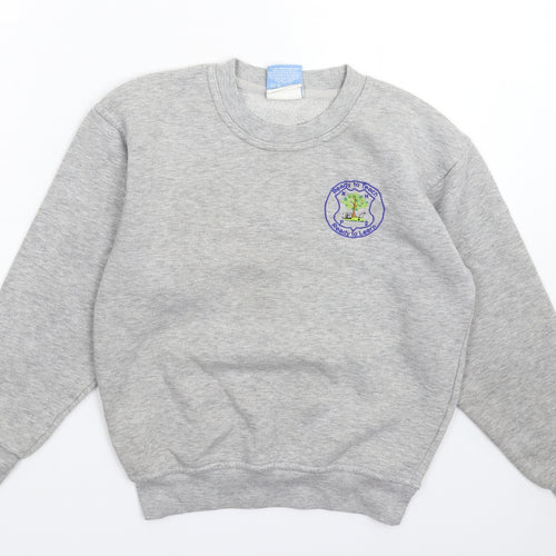 Uneek Boys Grey   Pullover Sweatshirt Size 9-10 Years