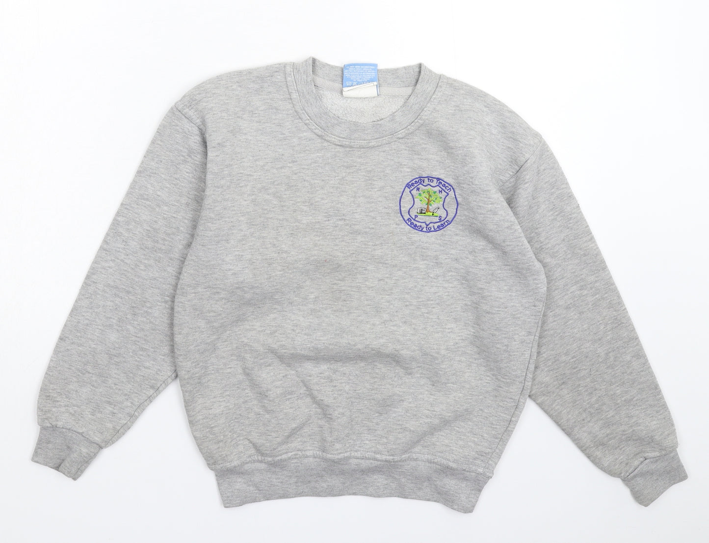 Uneek Boys Grey   Pullover Sweatshirt Size 9-10 Years