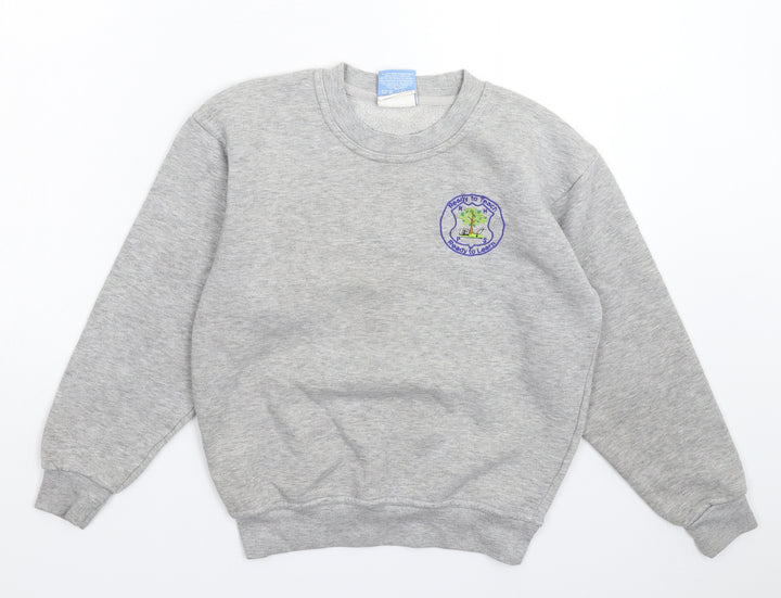 Uneek Boys Grey   Pullover Sweatshirt Size 9-10 Years